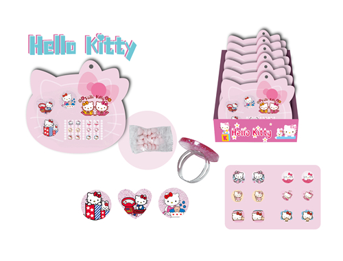 HelloKitty Rings Set With Candy 