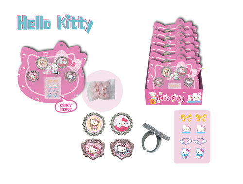 HelloKitty Rings Set With Candy 