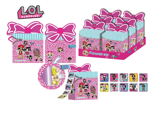 LOL Sticker Roller Box With Candy