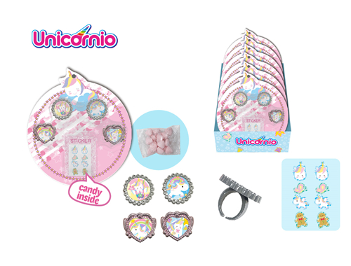 UNICORN Rings Set With Candy
