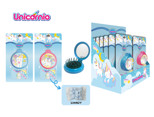 UNICORN Comb With Mirror Set With Candy 