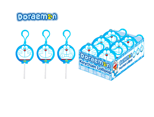 Doraemon Round Keychain With Lollipop