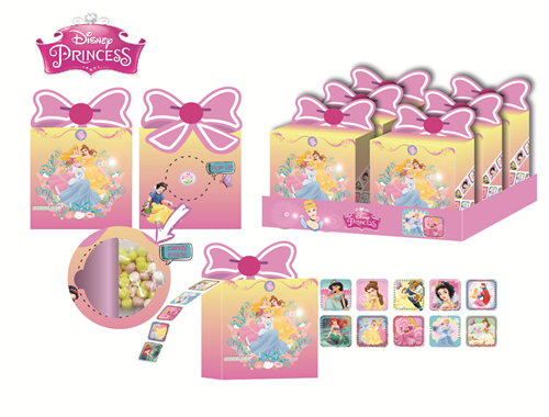 PRINCESS Sticker Roller Box With Candy