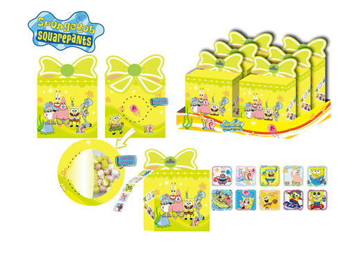 SpongeBob SquarePants Sticker Roller Box With Candy 