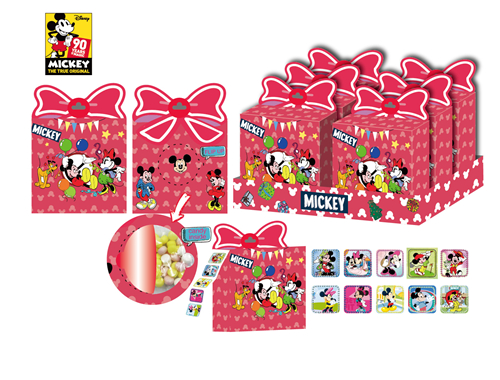 MICKEY Sticker Roller Box With Candy 
