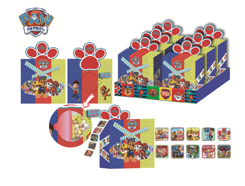 PAW Sticker Roller Box With Candy