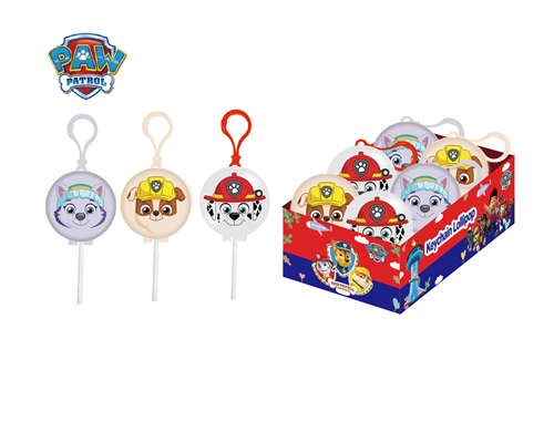 PAW Round Keychain With Lollipop