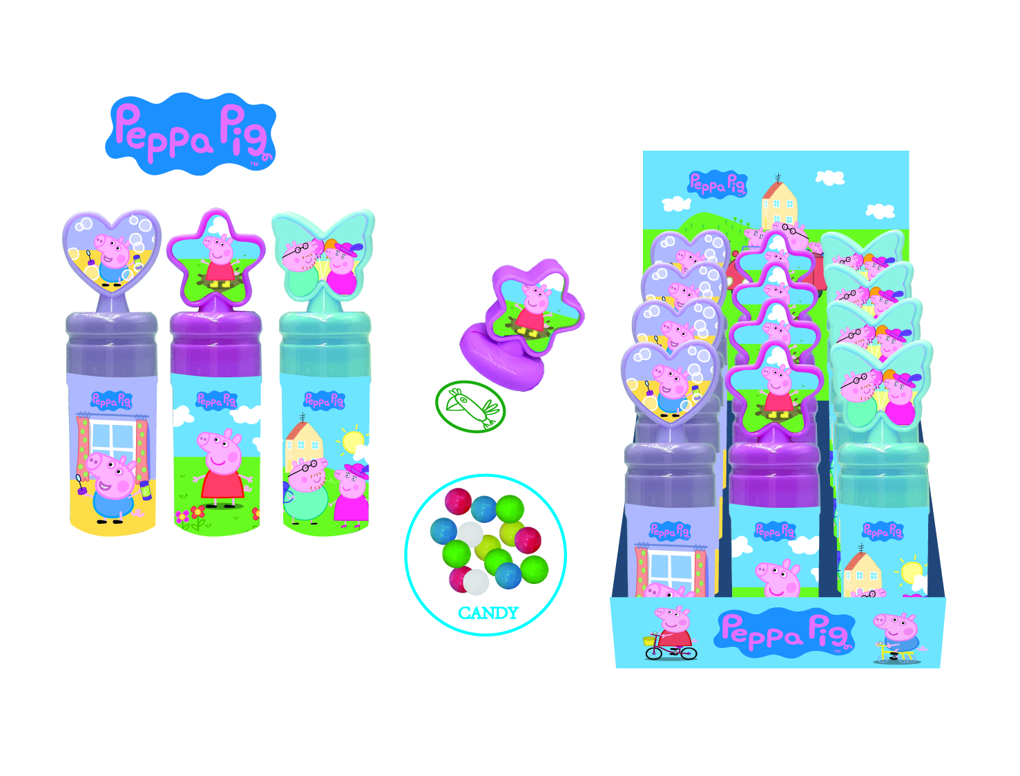 PEPPAPIG Stamper Tube With Candy 