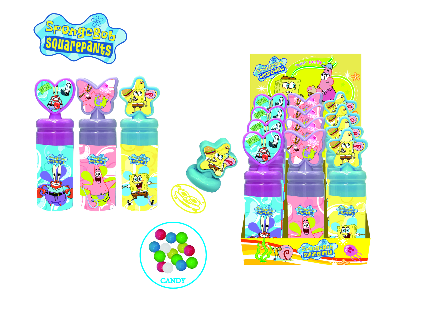 SpongeBob SquarePants Stamper Tube With Candy