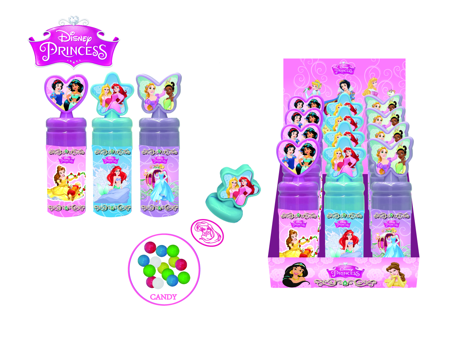 PRINCESS Stamper Tube With Candy 