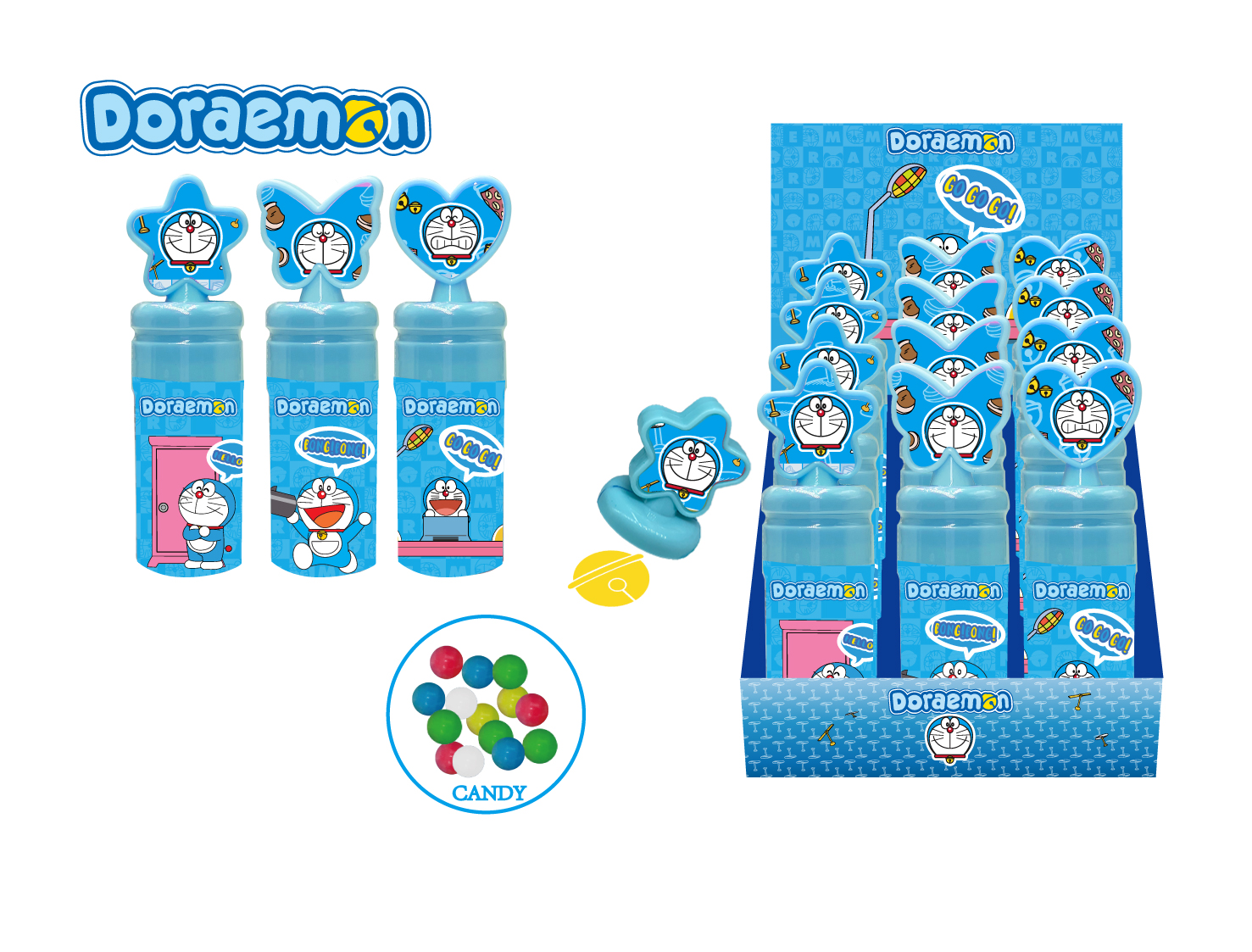 Doraemon Stamper Tube With Candy 