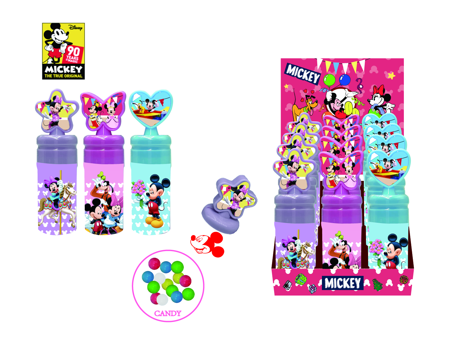 MICKEY Stamper Tube With Candy 