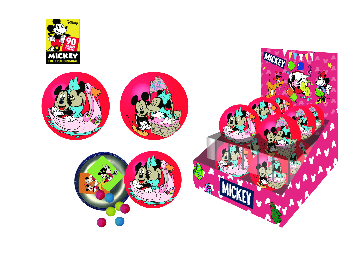MICKEY Tin Ball With Candy 