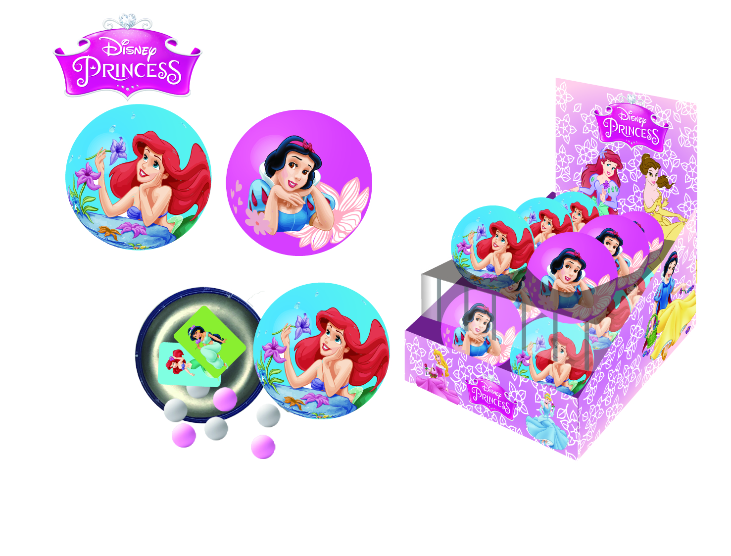 PRINCESS Tin Ball With Candy 
