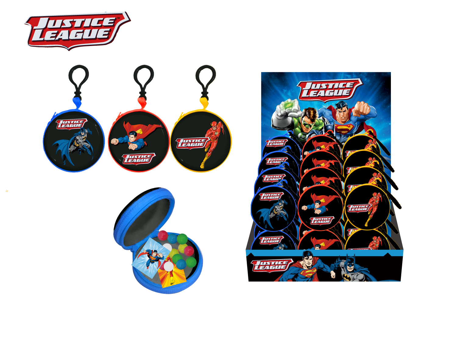 Justice League Tin wallet With Candy