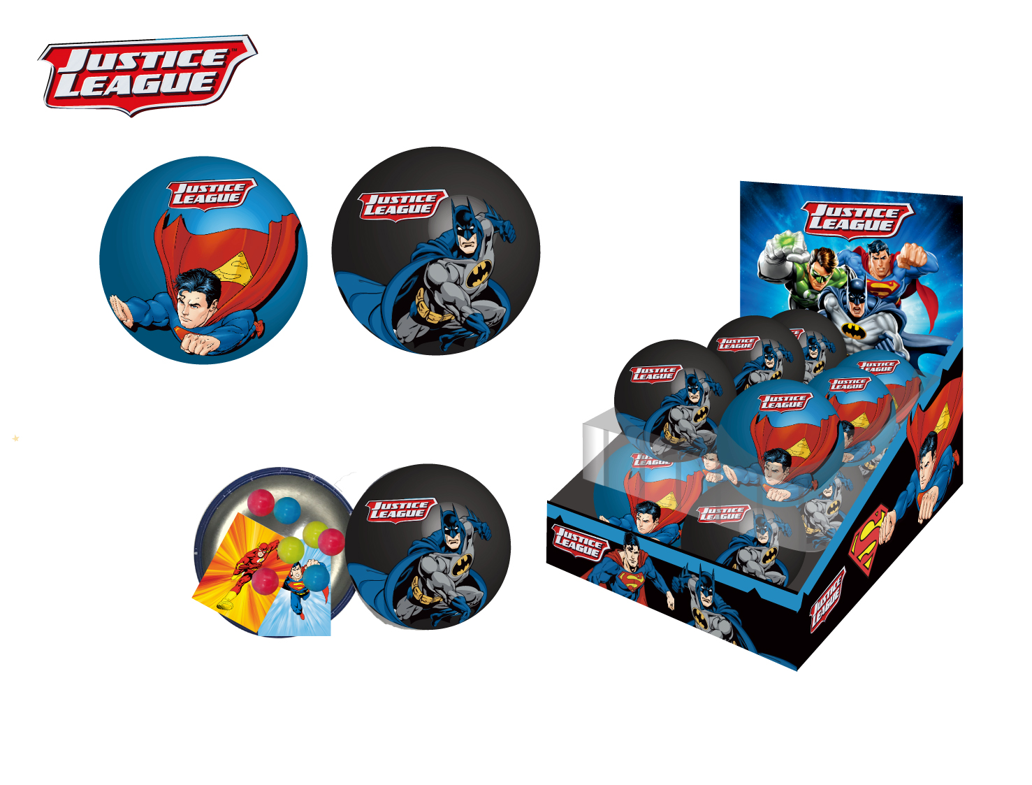 Justice League Tin Ball With Candy